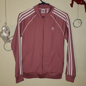 Adidas Essential 3 stripe Jacket Color: Dusty Rose Size  S perfect condition
